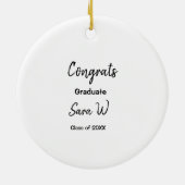 Gefeliciteerd klas van voeg jaarnaam school col keramisch ornament (Achterkant)