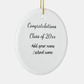 Gefeliciteerd klas van voeg jaarnaam school col keramisch ornament (Rechts)
