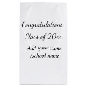 Gefeliciteerd klas van voeg jaarnaam school col klein cadeauzakje (Achterkant)
