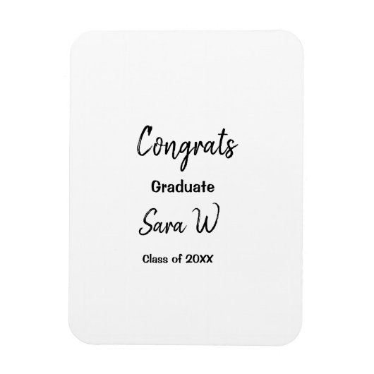 Gefeliciteerd klas van voeg jaarnaam school col magneet (Verticaal)