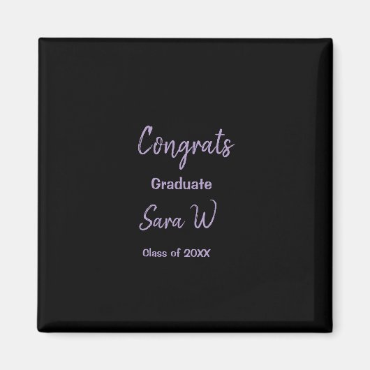 Gefeliciteerd klas van voeg jaarnaam school col magneet (Voorkant)