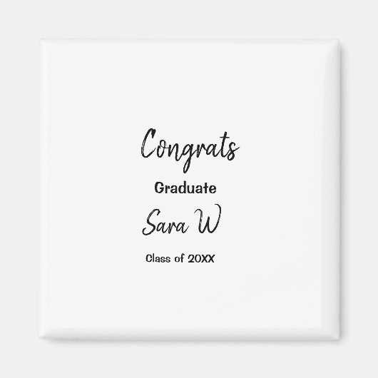 Gefeliciteerd klas van voeg jaarnaam school col magneet (Voorkant)