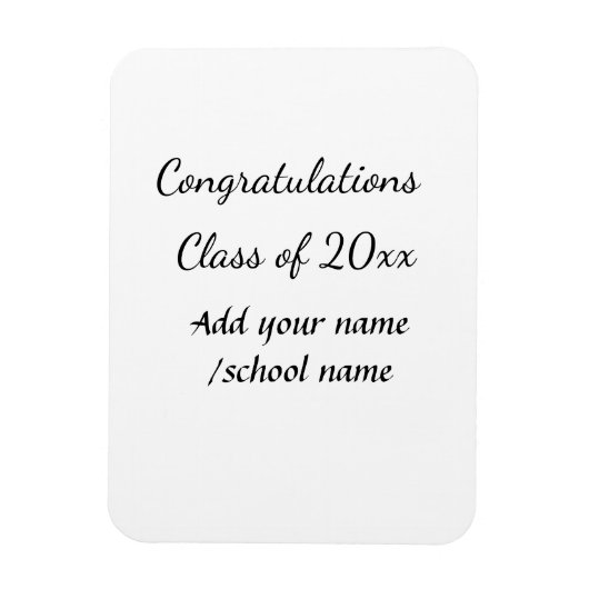 Gefeliciteerd klas van voeg jaarnaam school col magneet (Verticaal)