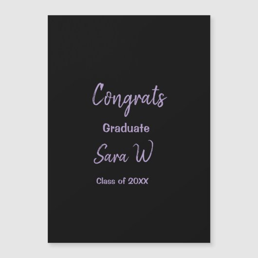 Gefeliciteerd klas van voeg jaarnaam school col magnetische uitnodiging (Voorkant)