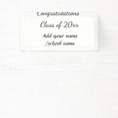 Gefeliciteerd klas van voeg jaarnaam school col spandoek (Insitu)