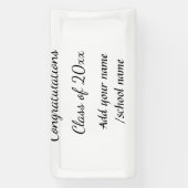 Gefeliciteerd klas van voeg jaarnaam school col spandoek (Verticaal)