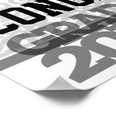 Gefeliciteerd, klasse 2012 Banner Poster roze (Hoek)