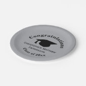 Gefeliciteerd, Klasse 20xx Afstuderen, Zilver Papieren Bordje (Gekanteld)