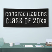 Gefeliciteerd, klasse Black White Afstuderen Spandoek (Beurs)
