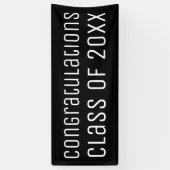 Gefeliciteerd, klasse Black White Afstuderen Spandoek (Verticaal)