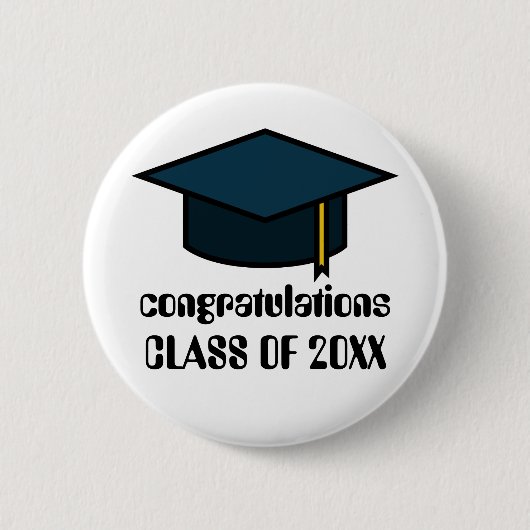 Gefeliciteerd Klasse van 2017 Afstuderen Button (Voorkant)