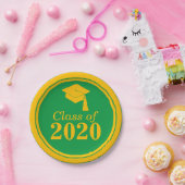 Gefeliciteerd Klasse van 2024 Groen Goud Papieren Bordje (Feest)