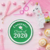 Gefeliciteerd Klasse van 2024 Groen Wit Papieren Bordje (Feest)