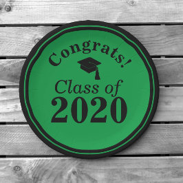 Gefeliciteerd Klasse van 2024 Groen Zwart Papieren Bordje