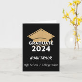 Gefeliciteerd Klasse van 2024 High School Afstuder Kaart (Gele Bloem)