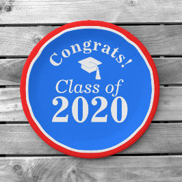 Gefeliciteerd Klasse van 2024 Rood Wit Blauw Papieren Bordje