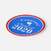 Gefeliciteerd Klasse van 2024 Rood Wit Blauw Papieren Bordje (Gekanteld)