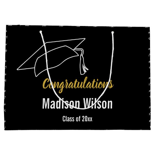 Gefeliciteerd Klasse van 2024 Sjabloon Groot Cadeauzakje (Achterkant)