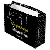 Gefeliciteerd Klasse van 2025 Afstudeerder Naam Sj Groot Cadeauzakje (Achterkant Gekanteld)