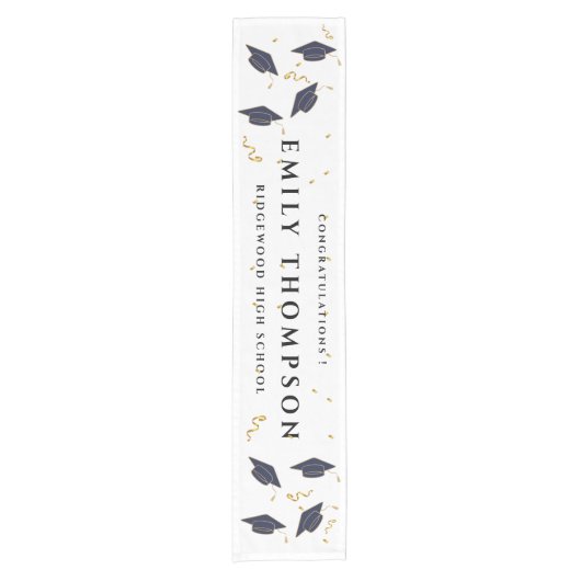 Gefeliciteerd Klasse van 2025 Afstudeerfeest Korte Tafelloper (Voorkant)