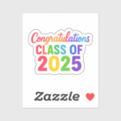 Gefeliciteerd Klasse van 2025 Sticker (Vel)