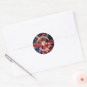Gefeliciteerd Klasse van 202x geld sticker rood (Envelop)