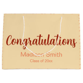 Gefeliciteerd Klasse van 20xx Peach Coral Afstuder Groot Cadeauzakje