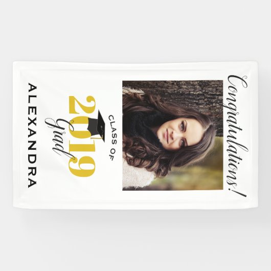 Gefeliciteerd Klasse van de Foto van 2019 Afstuder Spandoek (Horizontaal)