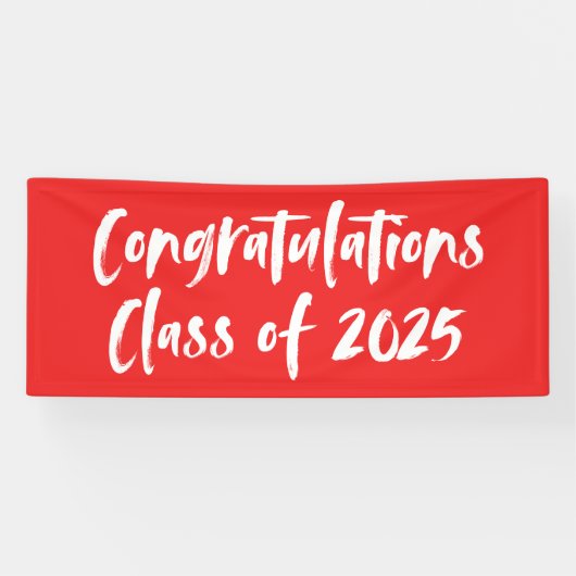 Gefeliciteerd Klasse van het Rode Afstuderen 2025 Spandoek (Horizontaal)