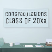 Gefeliciteerd Klasse van Licht Blauw Afstuderen Spandoek (Beurs)