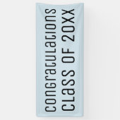 Gefeliciteerd Klasse van Licht Blauw Afstuderen Spandoek (Verticaal)