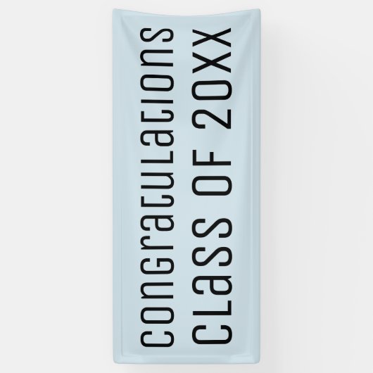 Gefeliciteerd Klasse van Licht Blauw Afstuderen Spandoek (Verticaal)