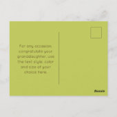 Gefeliciteerd kleindochter Any Occasion Kaart (Achterkant)