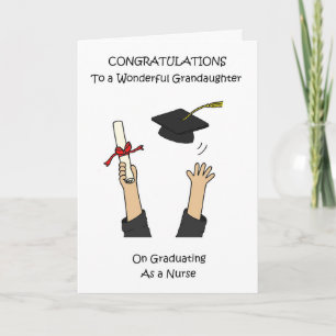 Gefeliciteerd Kleindochter Verpleegster Afgestudee Kaart