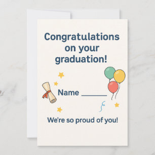 Gefeliciteerd kleine afgestudeerde! Gepersonalisee Feestdagenkaart
