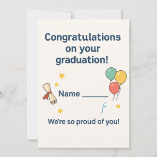 Gefeliciteerd kleine afgestudeerde! Gepersonalisee Feestdagenkaart