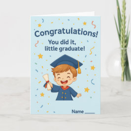 Gefeliciteerd Kleine Afgestudeerde – Kinderen Afst Bedankkaart