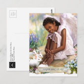 Gefeliciteerd. Kleine Engel met Bunnies Briefkaart (Voorkant / Achterkant)