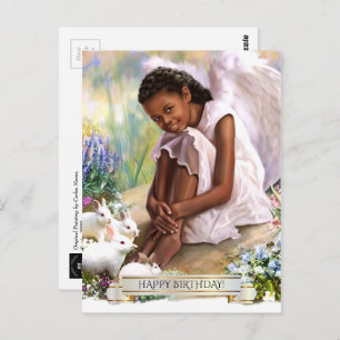 Gefeliciteerd. Kleine Engel met Bunnies Briefkaart