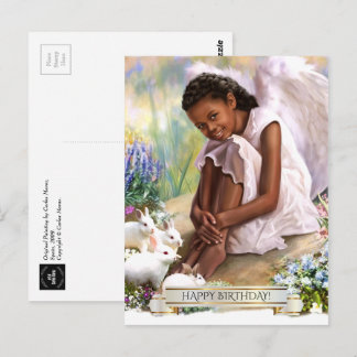 Gefeliciteerd. Kleine Engel met Bunnies Briefkaart