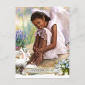 Gefeliciteerd. Kleine Engel met Bunnies Briefkaart (Voorkant)