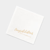 Gefeliciteerd kleine hart bruiloft paar evenement folie servetten (Links)