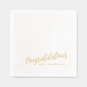 Gefeliciteerd kleine hart bruiloft paar evenement folie servetten (Voorkant)