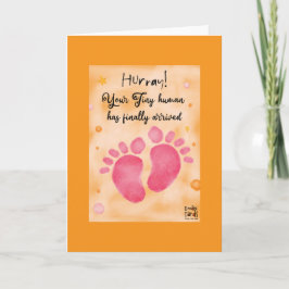 Gefeliciteerd - Kleine Menselijke Baby Gearriveerd Kaart