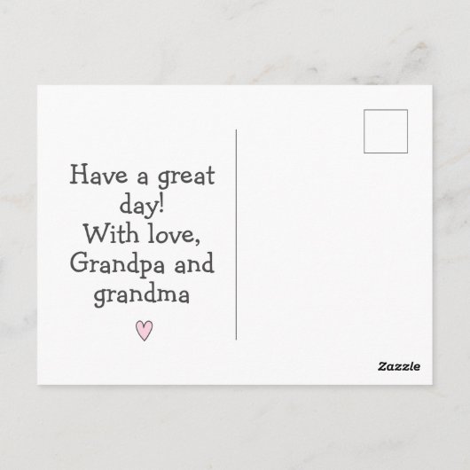 Gefeliciteerd Kleine...! Verjaardagskaart met vark Briefkaart (Achterkant)