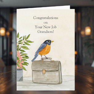 Gefeliciteerd kleinkind nieuwe baan Robin Kaart