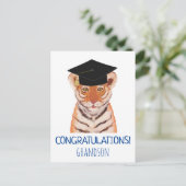 Gefeliciteerd kleinson Tiger Cub Illustratie Briefkaart (Staand voorkant)