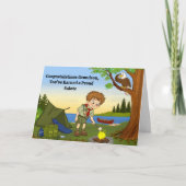 Gefeliciteerd kleinzoon, trotse scout kaart (Voorkant)