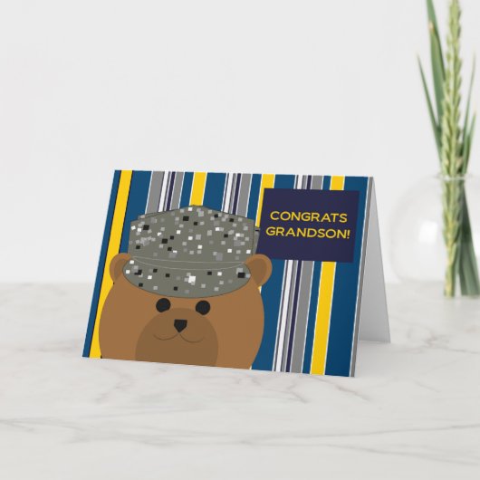 Gefeliciteerd kleinzoon van de luchtmacht kaart (Voorkant)