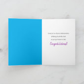 Gefeliciteerd, kleurrijke Giraffe, Kaleidoscoop Bedankkaart (Binnen)